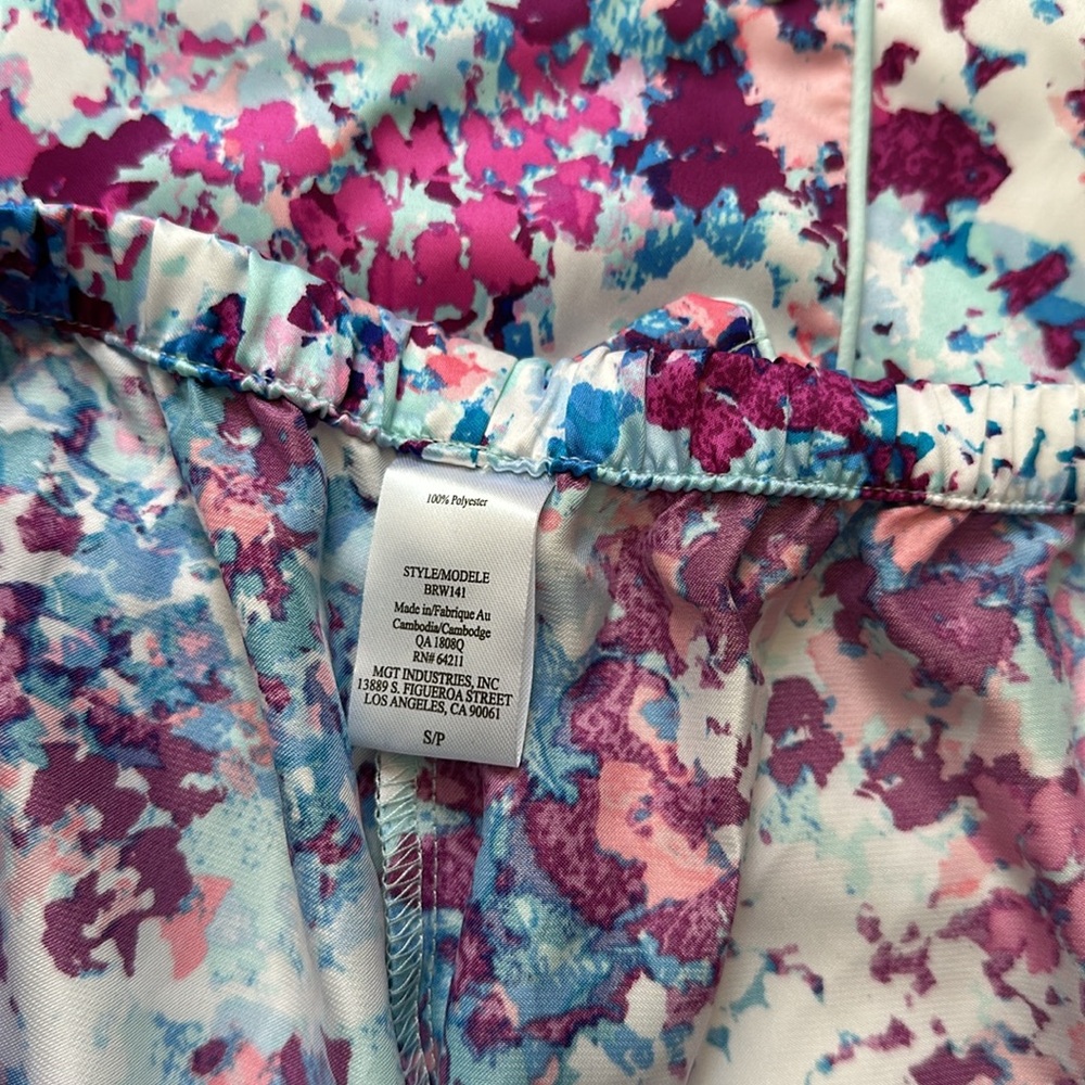 In Bloom by Jonquil Silk Floral Pajama Set - Size Small - Picture 9 of 9